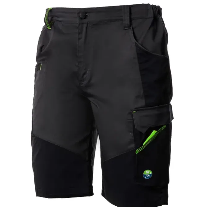 Bermuda da Lavoro Neri Stretch multitasche bicolore Nice 437426