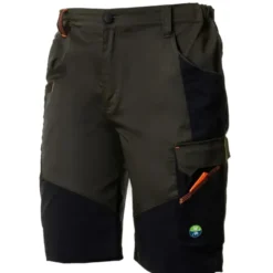 Bermuda da Lavoro Neri Stretch multitasche bicolore Nice 437426