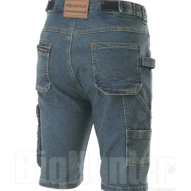 Bermuda Jeans da Lavoro Stretch Elasticizzati Multitasche Cofra Havana V157-0-00A
