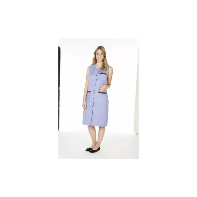 Camice Da Lavoro Molinel Caroline CAROLINESMLA/C Multitasche Lungo Donna Pulizie Benessere Senza Maniche