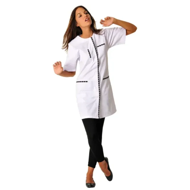 Camice da Lavoro Molinel Maeva MAEVATFPCMCBLA Donna Benessere Estetista