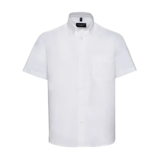Camicia Da Lavoro Classica a Maniche Corte 100% Cotone Twill Russell - JE917M