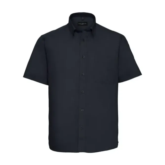Camicia Da Lavoro Classica a Maniche Corte 100% Cotone Twill Russell - JE917M
