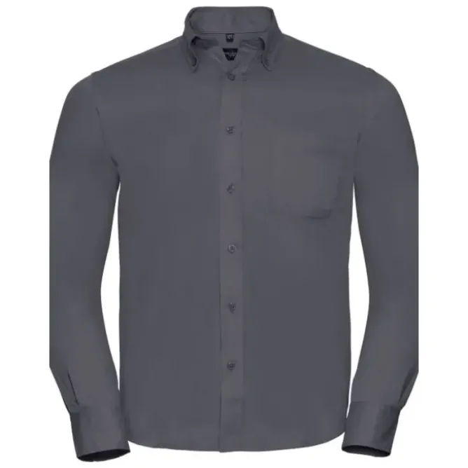 Camicia Da Lavoro Classica a Maniche Lunghe in Twill Russell - JE916M