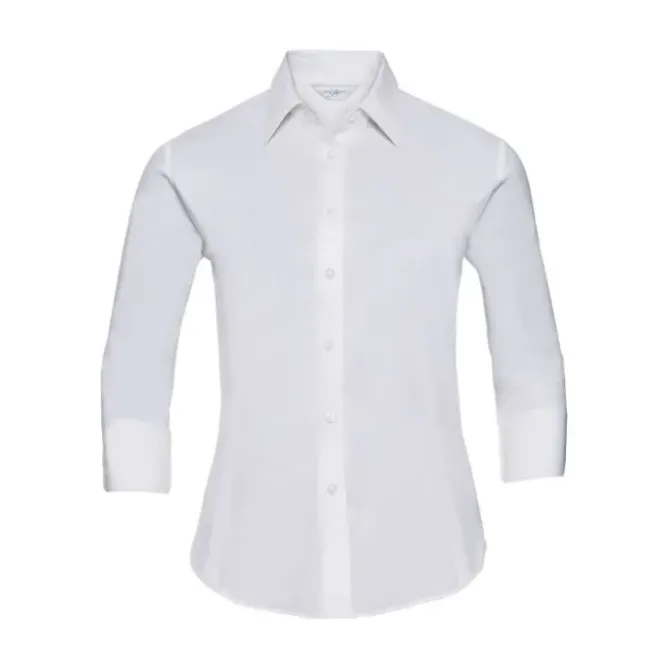 Camicia Da Lavoro con Maniche 3/4 Easy Care da Donna Russell - JE946F