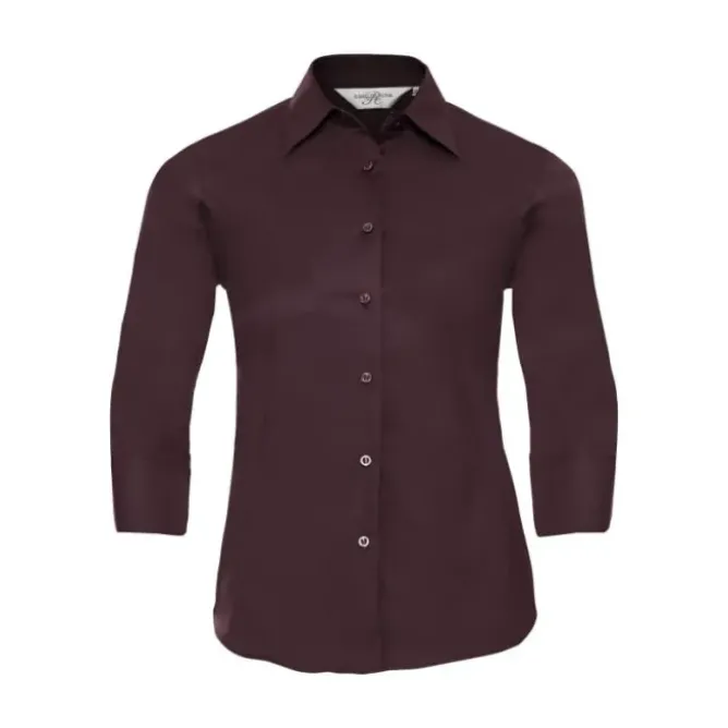 Camicia Da Lavoro con Maniche 3/4 Easy Care da Donna Russell - JE946F