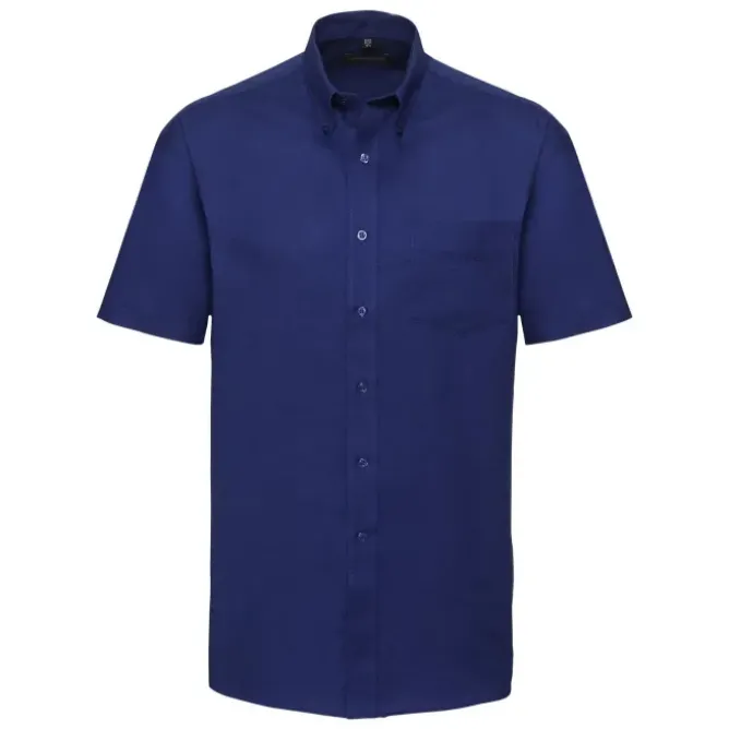 Camicia Da Lavoro Oxford Easy Care a Maniche Corte Russell - JE933M