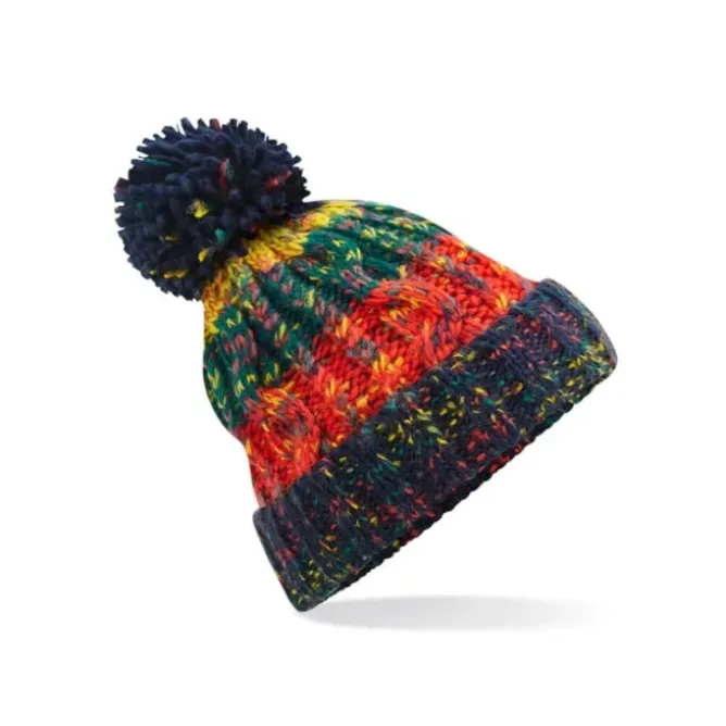 Cappello Corkscrew Pom Pom Beanie Beechfield - B486