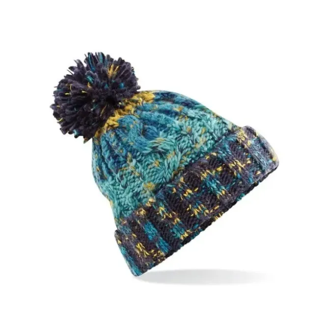 Cappello Corkscrew Pom Pom Beanie Beechfield - B486
