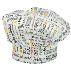 Cappello da Lavoro Cuoco 100% Cotone Giblor's Toque 14P05I483