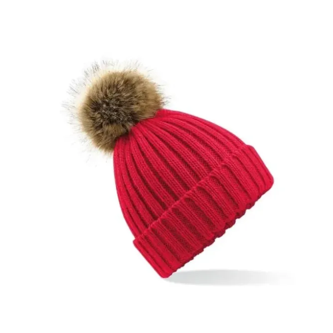 Cappello Fur Pom Pom Chunky Beanie Beechfield - B412