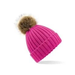 Cappello Fur Pom Pom Chunky Beanie Beechfield - B412