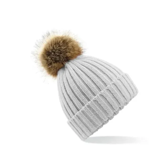 Cappello Fur Pom Pom Chunky Beanie Beechfield - B412