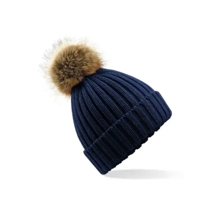 Cappello Fur Pom Pom Chunky Beanie Beechfield - B412