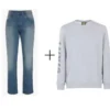 Completo da lavoro Diadora Pantaloni da lavoro in Jeans 5PKT & Felpa a girocollo Diadora Sweatshirt Falcon II