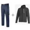 Completo da lavoro Pantaloni da lavoro Diadora Multitasche Rock Ligh Cotton & Giacca da lavoro in Softshell Diadora - Sail