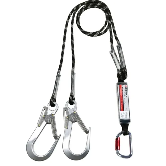 Doppio Cordino da Lavoro Anticaduta Cofra Cruxon A021-1118