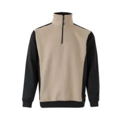 Felpa zip corta bicolore collo alto da Lavoro Velilla 105703
