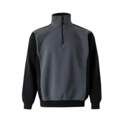 Felpa zip corta bicolore collo alto da Lavoro Velilla 105703