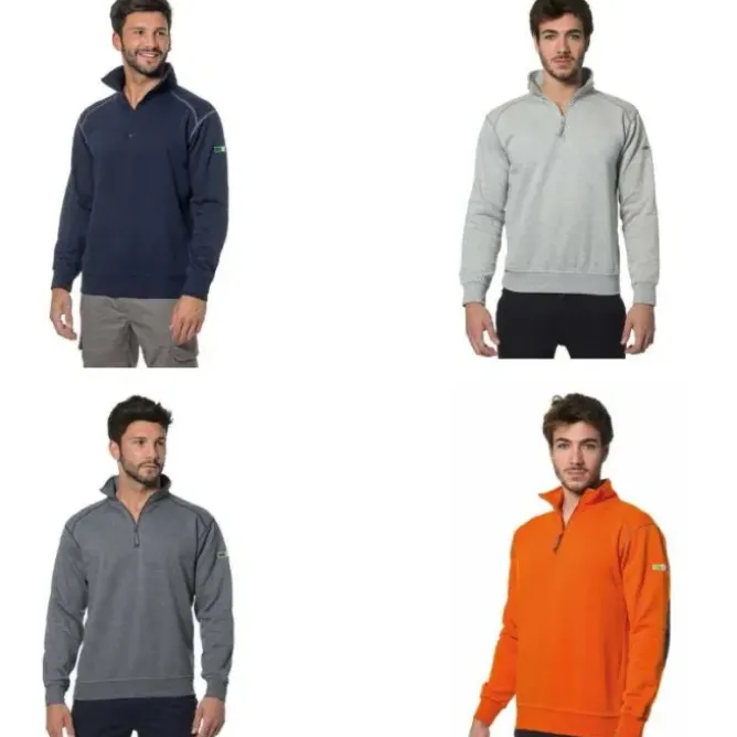 Felpe da lavoro con zip corta Logica AMBRA1-L