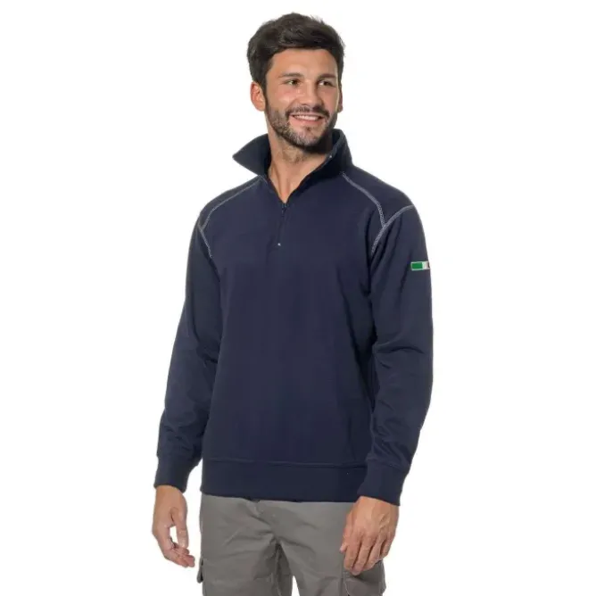Felpe da lavoro con zip corta Logica AMBRA1-L