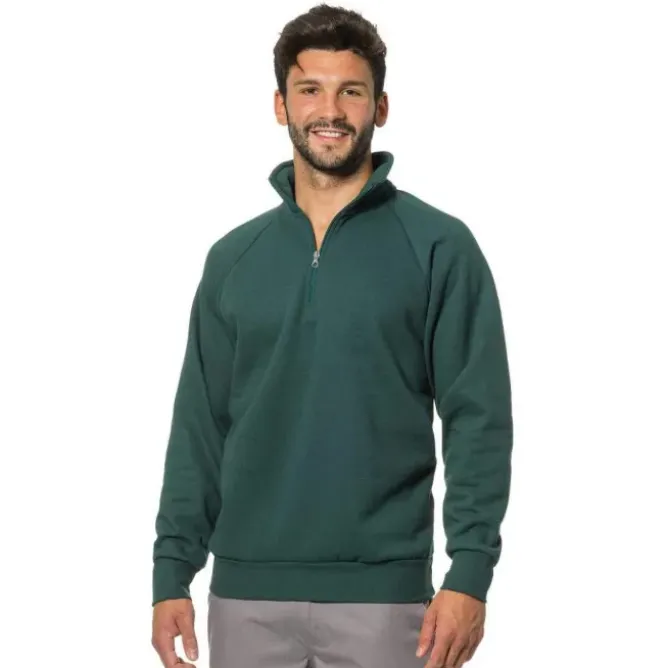 Felpe da lavoro con zip corta Logica ITA503/12-L