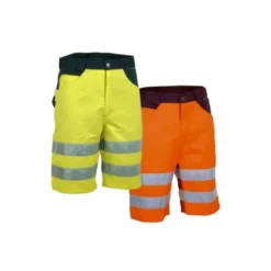 fuori tutto Bermuda da Lavoro Alta Visibilità Multitasche Cofra Visibile V074-0-02 taglia 56 giallo