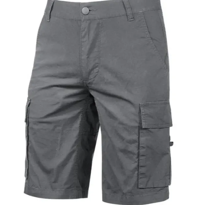 Fuori tutto - Bermuda da Lavoro Multitasche Elasticizzato U-Power Summer EY132BC taglia L Grey iron