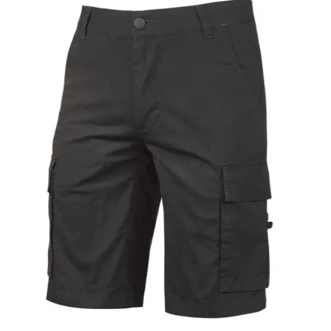 Fuori tutto - Bermuda da Lavoro Multitasche Elasticizzato U-Power Summer EY132BC taglia L Grey iron