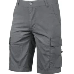 Fuori tutto - Bermuda da Lavoro Multitasche Elasticizzato U-Power Summer EY132BC taglia XL Black carbon