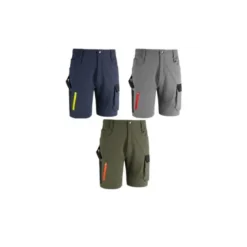 Fuori tutto - Bermuda da Lavoro Multitasche Stretch Sottozero Short S.S. SS400 Taglia L Colore Blu Navy Nero