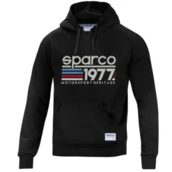 Fuori tutto - Felpa con cappuccio da lavoro Sparco Hoodie 1977 - 01320 Taglia S Colore Nero