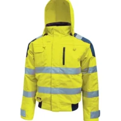 Fuori tutto - Giubbotto da Lavoro Alta Visibilità Antipioggia Multitasche U-Power Best HL160YF colore yellow fluo taglia 3xl