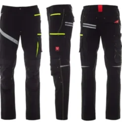 Fuori tutto-Pantalone da lavoro Payper Stretch Multitasche Top Quality Unisex 4 Way - Next 4w taglia 54 nero/nero
