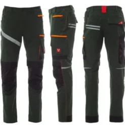 Fuori tutto-Pantalone da lavoro Payper Stretch Multitasche Top Quality Unisex 4 Way - Next 4w taglia 54 nero/nero