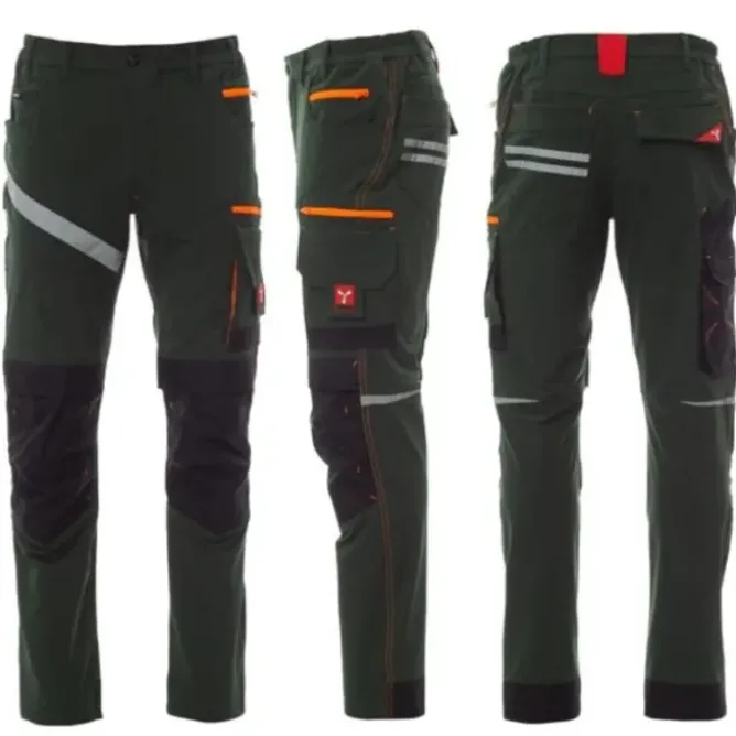 Fuori tutto-Pantalone da lavoro Payper Stretch Multitasche Top Quality Unisex 4 Way - Next 4w taglia 54 nero/nero