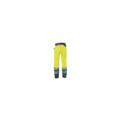 Fuori tutto - Pantaloni da Lavoro Alta Visibilità Multitasche Cofra Light V019-0-00 Colore Giallo Taglia 52