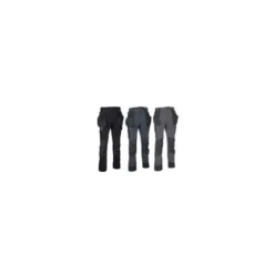 Fuori tutto - Pantaloni da Lavoro Multitasche Stretch Cofra Laxbo V591-0-02 taglia 46 Colore Antracite Nero