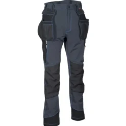 Fuori tutto - Pantaloni da Lavoro Multitasche Stretch Cofra Laxbo V591-0-02 taglia 46 Colore Antracite Nero
