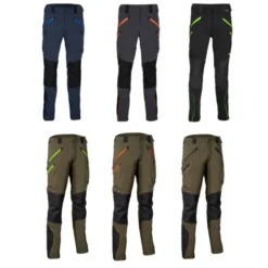Fuori tutto - Pantaloni da Lavoro Multitasche Stretch Cofra Velten V621-0-04 Taglia 56 Colore Nero Lime