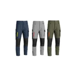 Fuori tutto - Pantaloni da Lavoro Multitasche Stretch Sottozero Short S.S. SS100 Taglia L Colore Grigio Nero