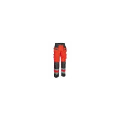 Fuori tutto - Pantaloni da Lavoro Alta Visibilità Multitasche Cofra Blinding V078-0-00 taglia 56 colore arancione antracite