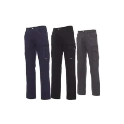 Fuori tutto-Pantaloni da lavoro Multitasche in Cotone con Triple Ciciture Texas - Payper AY 7338 taglia L blu navy/blu royal