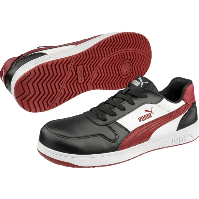 Fuori tutto - Scarpe antinfortunistiche Puma Frontcourt Black/White/Red Low S3 FO HRO ESD SRC 640200 numero 39