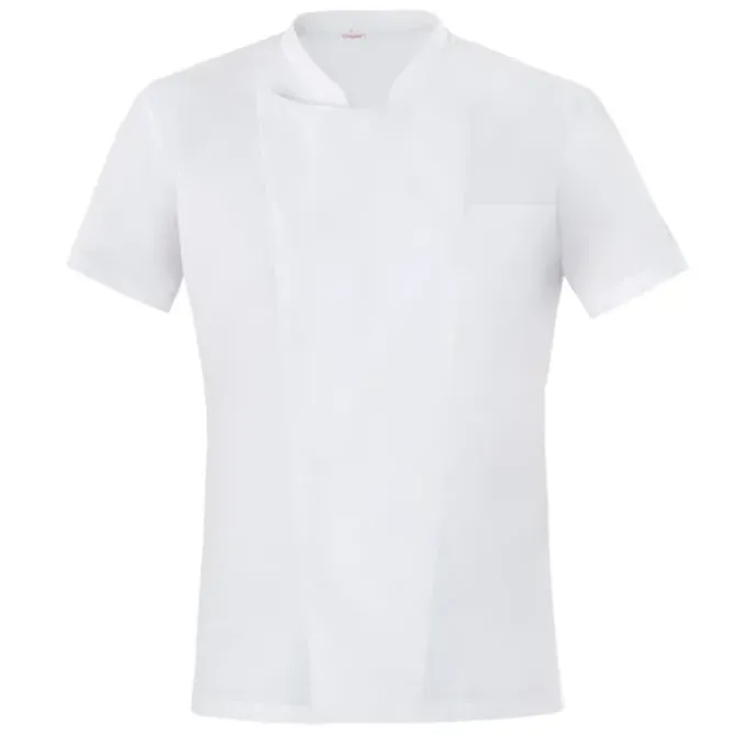 Giacca coreana manica corta da Lavoro 100% Cotone Cuoco Giblor's Thiago 15P08G641