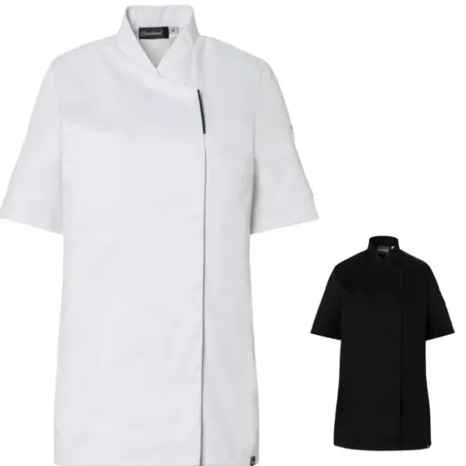 Giacca da Cuoco Molinel Reko 10863253001 Chef Cucina Maniche Corte Stretch Donna
