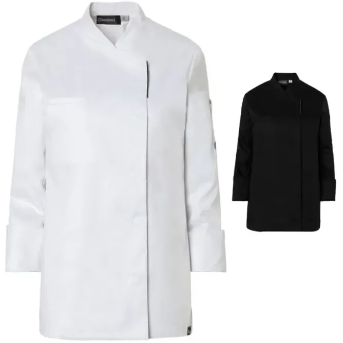 Giacca da Cuoco Molinel Reko 10873253001 Chef Cucina Maniche Lunghe Stretch Donna