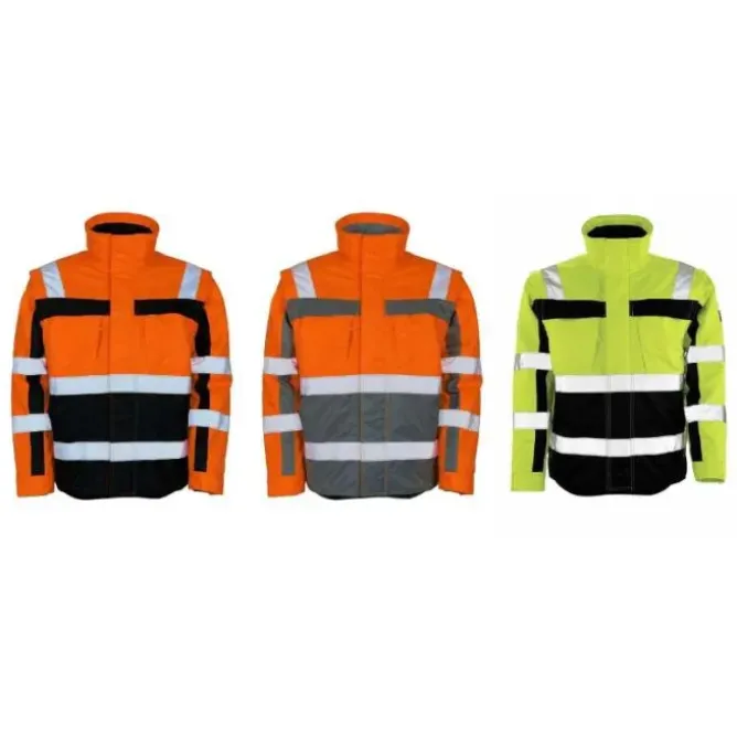 Giacca da Lavoro Alta Visibilità Multitasche Antivento Idrorepellente Impermeabile Loreto Mascot 09335-880