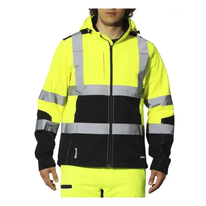 Giacca da lavoro Alta visibilità Softshell Multitasche Impermeabile Lavoris Issa Line 04525