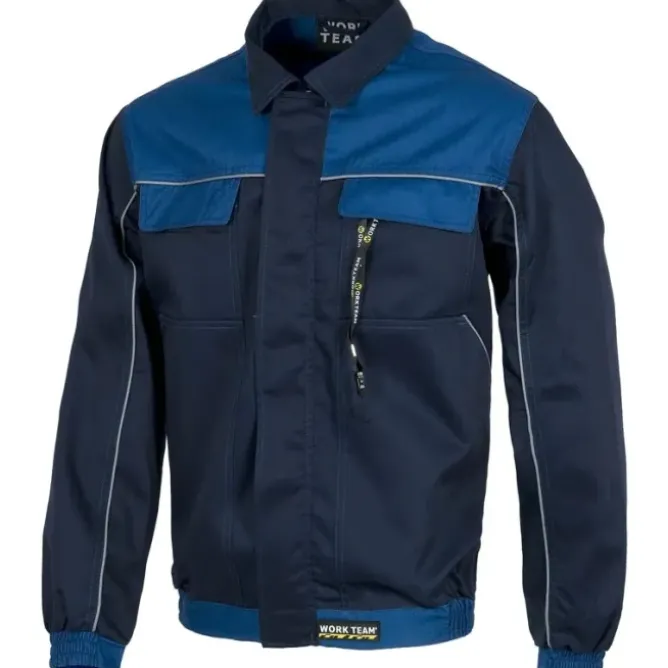 Giacca da lavoro estiva multitasche con cerniera in nylon nascosta - Workteam